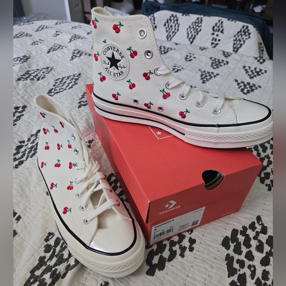 Converse All Star High-Tops with Cherry Design